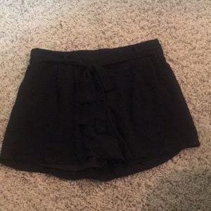 Black flowy shorts